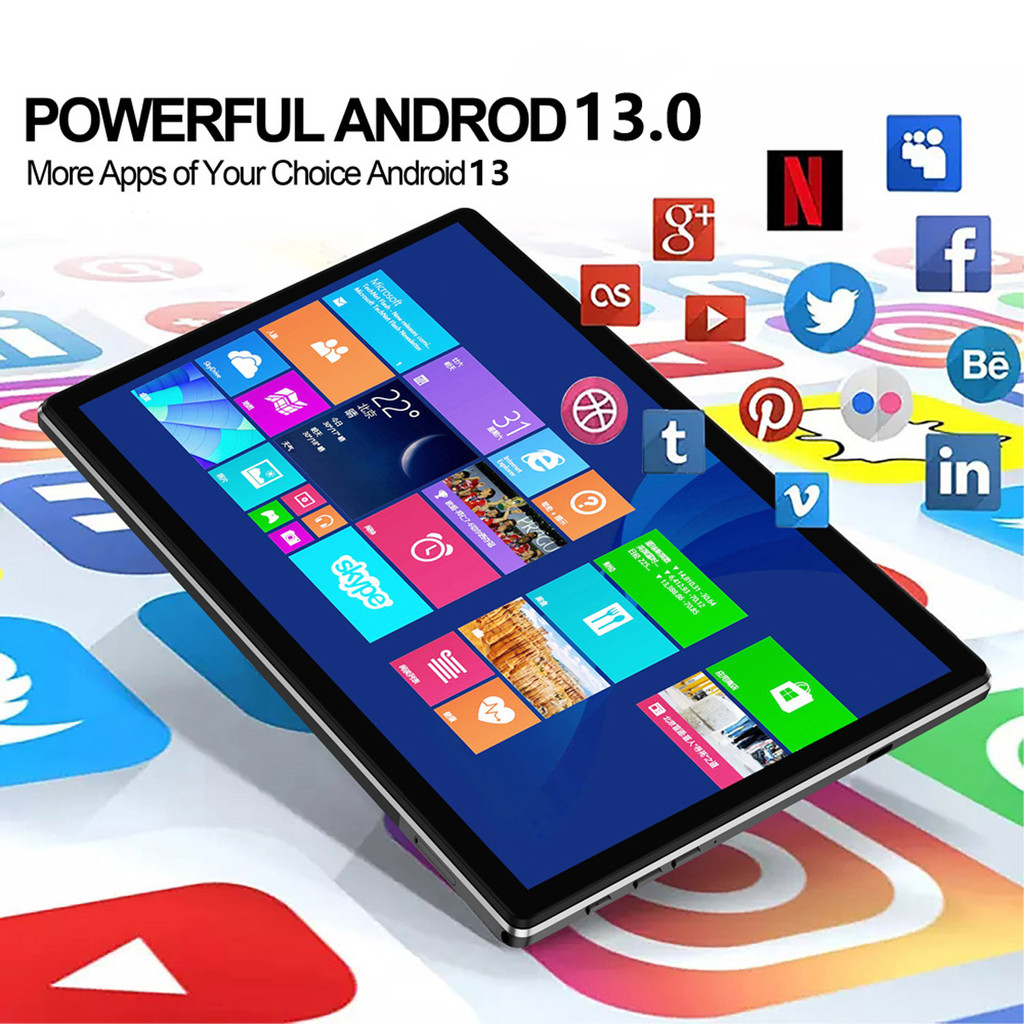 BDF Pad New 10.1 Inch Android Tablets Octa Core 8GB RAM 256GB ROM 4G LTE 5G WiFi Tablet Pc Double
