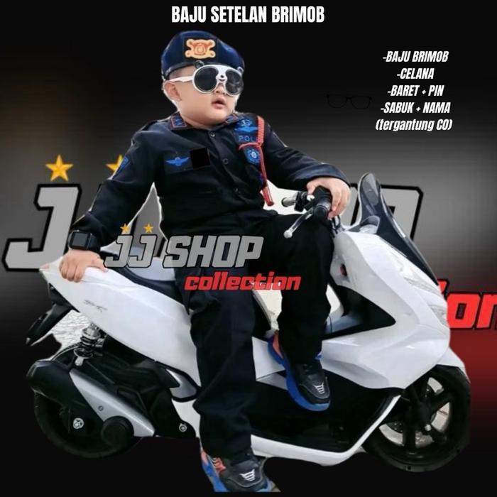 TERBARU BAJU BRIMOB ANAK , Baju profesi BRIMOB PDL cilik , setelan PDL BRIMOB anak/ kostum BRIMOB ,