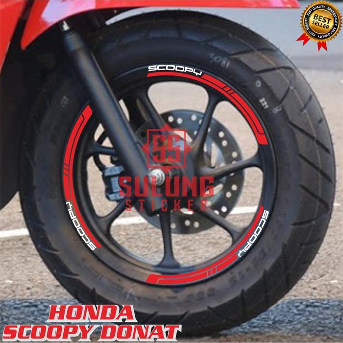 Stiker Lis Velg Motor Honda Scoopy Ban Donat Variasi Aksesoris terbaru