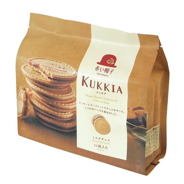 Kukis Cokelat Susu Isi 12 Pcs, Biskuit Jepang Rasa Teh Hijau, Camilan Renyah Manis