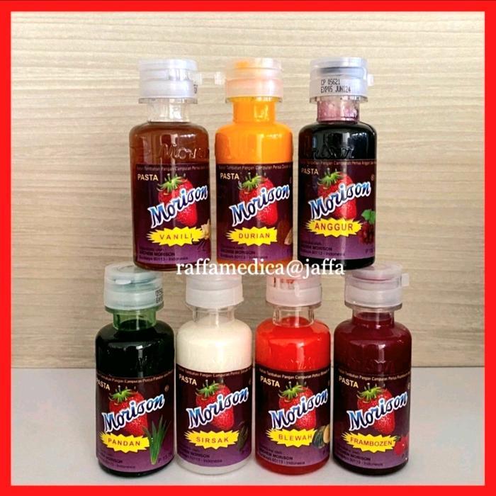 "New" MORISON Pasta perisa pewarna 50ml - ANEKA RASA vanilla cair buat kue buttercream