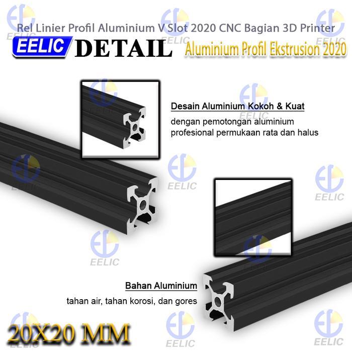 EELIC ALM-EX2020VS Aluminium pofil exstrusion Vslot 2020 CNC 3D PRINTER 100 CM