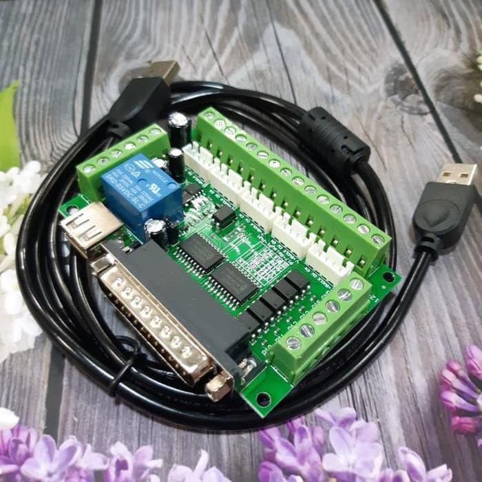New 5 Axis Cnc Controller Board Mach3 Interface Usb Lpt 12V-24V