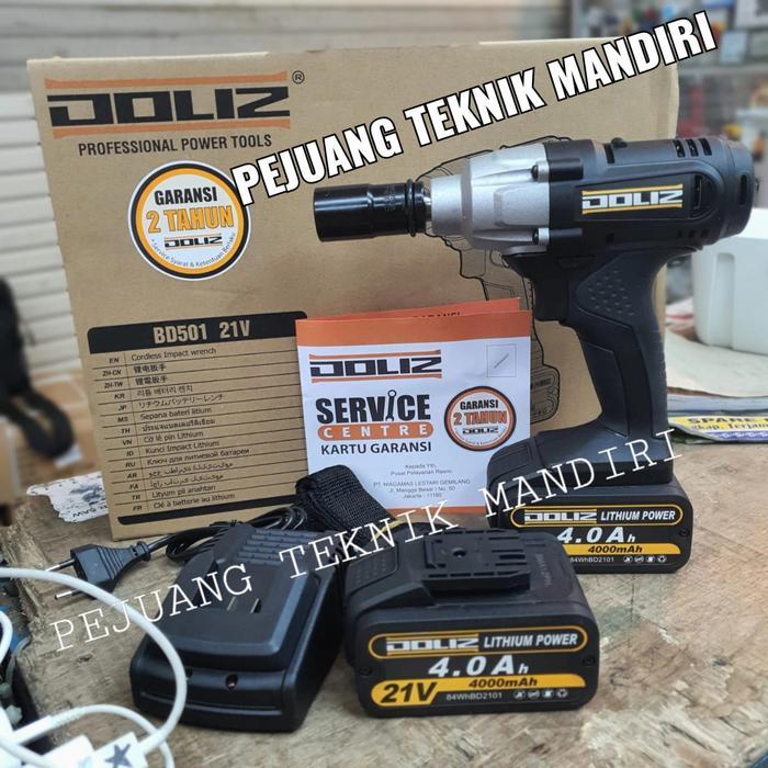 CORDLESS IMPACT WRENCH DOLIZ BD501 IMPACT WRENCH BATERAI DOLIZ BD 501