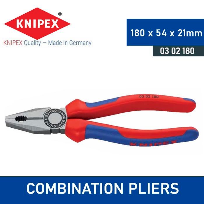 KNIPEX TANG KOMBINASI COMBINATION PLIERS 03 02 180