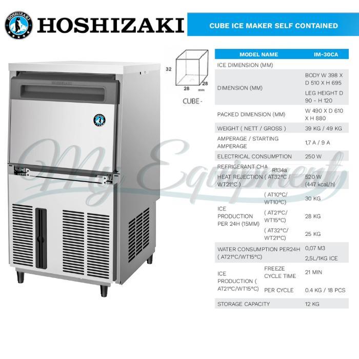 ICE MACHINE HOSHIZAKI IM-30CA (CUBE ICE)