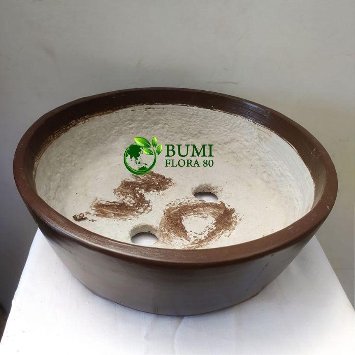 pot semen bonsai bulat/pot bonsai/pot semen bonsai
