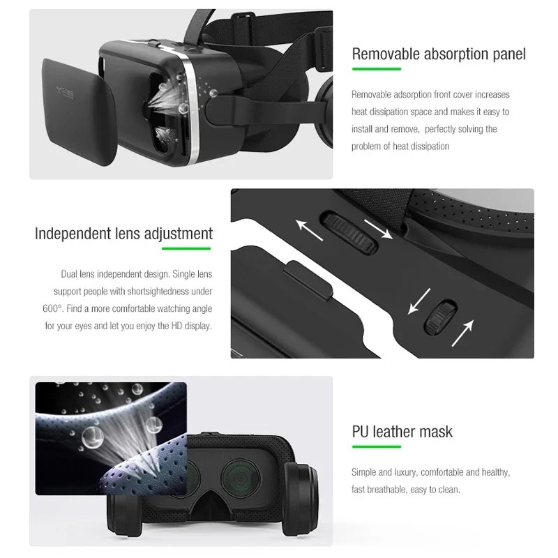 . Vr Shinecon 6.0 Kacamata Virtual Reality Vr 3D Kacamata Vr Headset -