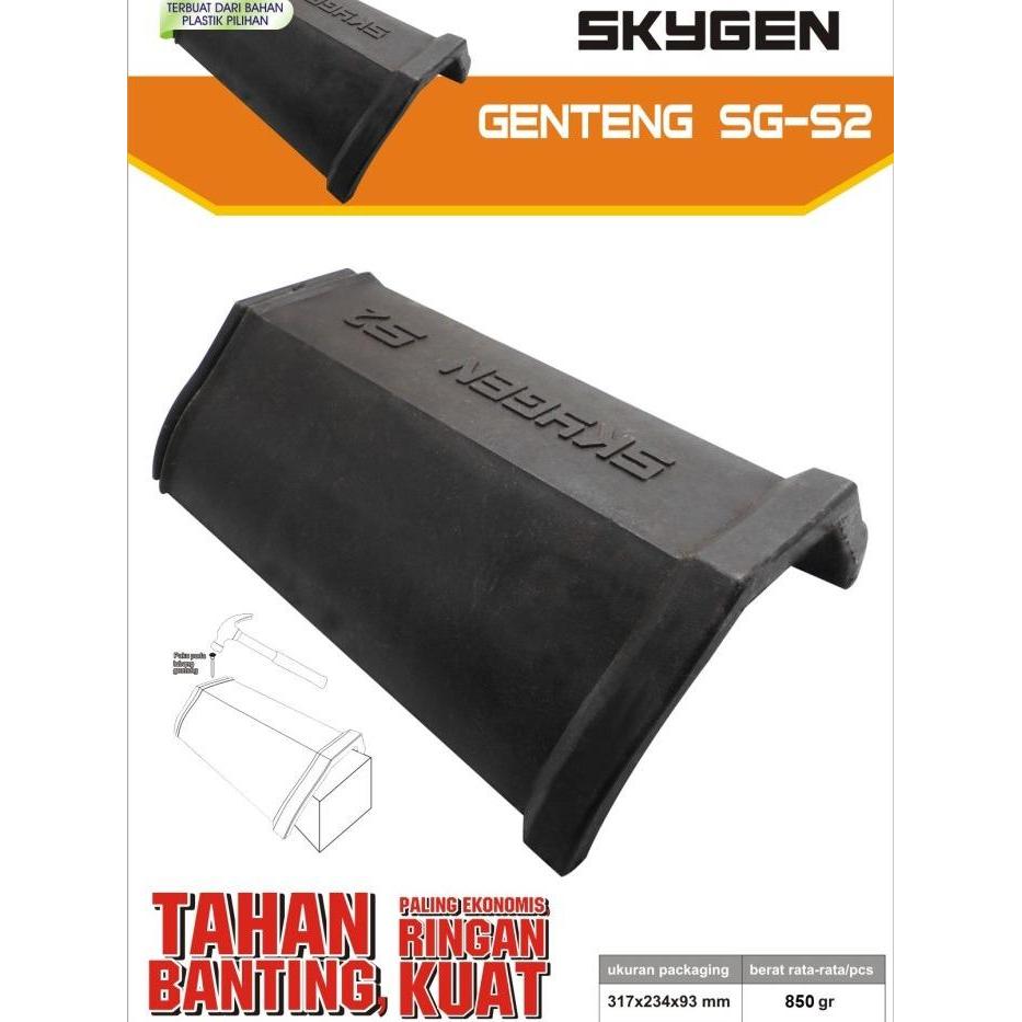 Genteng Skygen S2 (Wuwungan) Sebagai pelengkap Genteng sebagai pengunci bagian atas atap Plastik