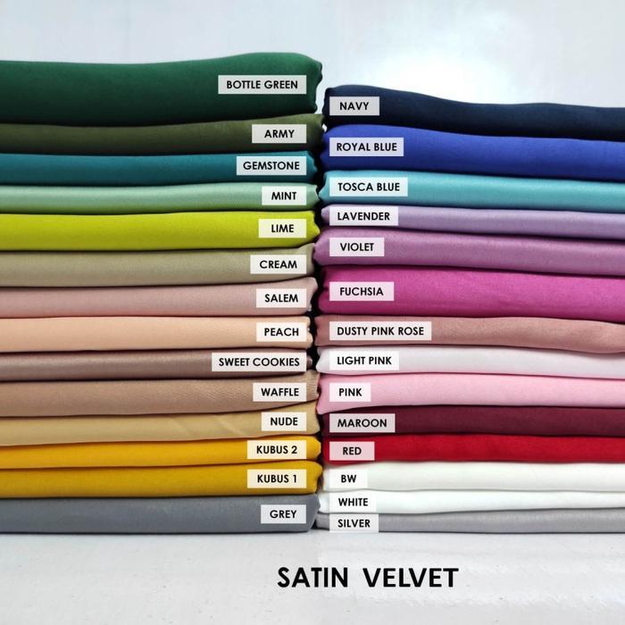 Grosir Kain Satin Velvet / Sateen (Per Yards)