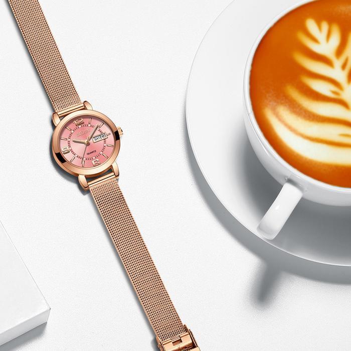 WatchNews- Biden Jam Tangan Wanita Anggun Otomatis Date Bisnis Anti Air Kuarsa