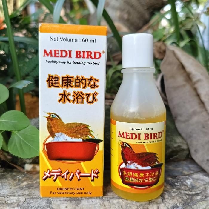 SAMPO MEDI BIRD 60ML SAMPO ALAMI UNTUK MENGATASI KUTU DAN LUKA PADA BURUNG KICAU MURAI KACER C IJO