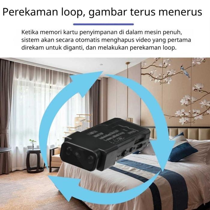 KAMERA TERSEMBUNYI KAMERA MINI KECIL 1080P HD KAMERA PENGINTAI JARAK JAUH WIFI KAMERA CCTV KEAMANAN