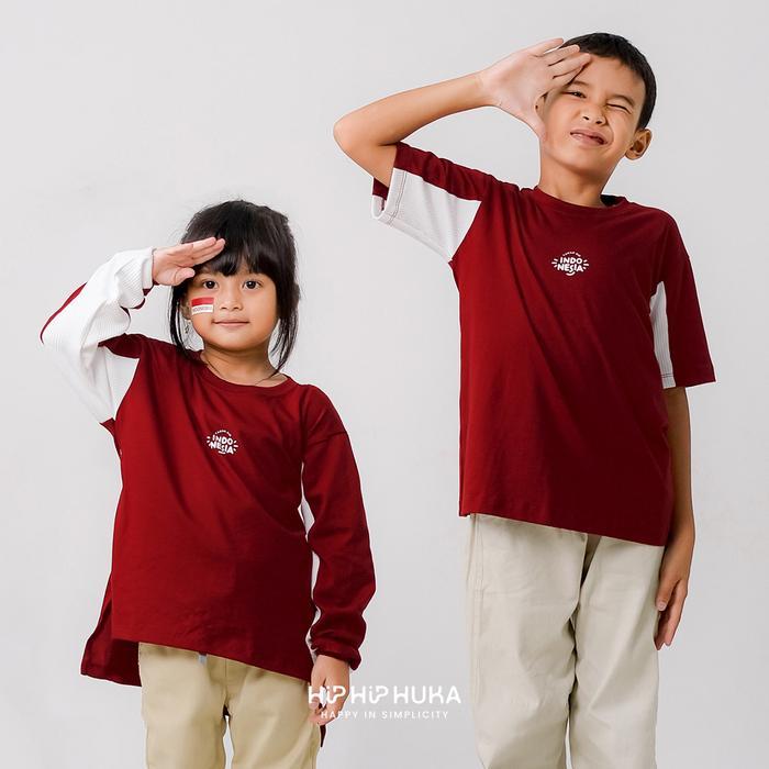 HipHipHuka - Kaos Anak Merah Putih Indonesia Tujuhbelasan Cowok Cewek Uni Garuda Series
