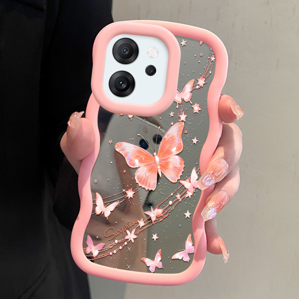 Casing Hp Untuk OPPP Reno 14F 5G Mirror Cassing Phone Berbagai Warna Case Mode Kupu Kesing MKL 4102 