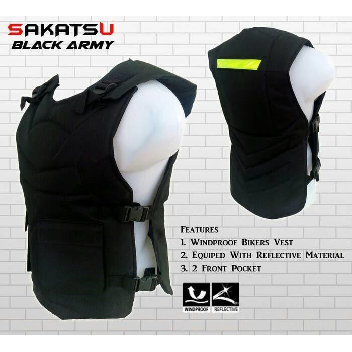 Rompi Motor Body Protector Bikers Sakatsu Black Army