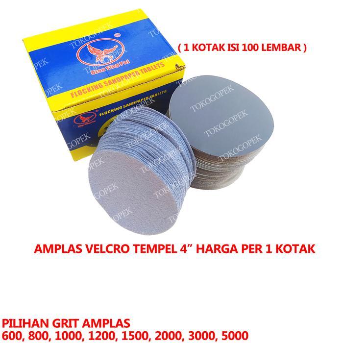 AMPLAS BULAT TEMPEL 4" INCH GRIT 600 - 7000 dll - 1 KOTAK ISI 100