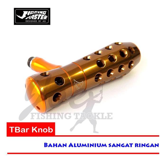Ready Jigging Master T-Bar Knob Aluminium Brown Gold - Reel Pancing Mancing