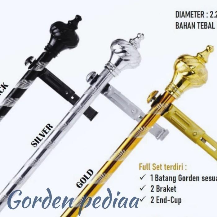 NEW BESI GORDEN ULIR CRISTAL KOMPLIT/ Full set besi gorden/ Batang gorden/ Tiang gorden/ Batang besi