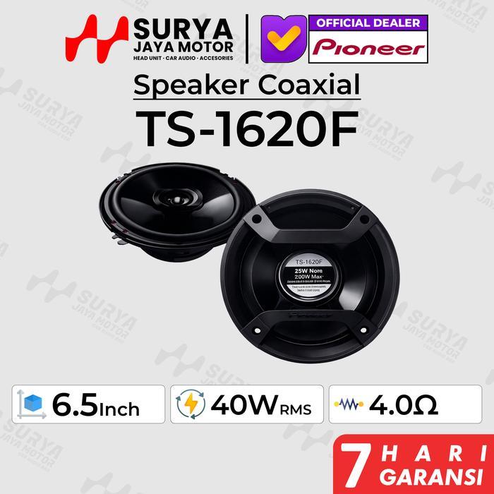 Pioneer TS-1620F 6.5 Inch Speaker coaxial 40W RMS 300W Peak Power 2-way Speaker Audio Mobil TS1620F