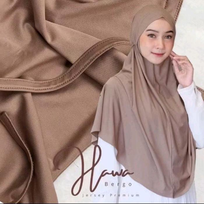 Bergo hasna jersey/bergo jersey tali/hijab bergo tali/bergo jersey/hijab instan tali/bisa