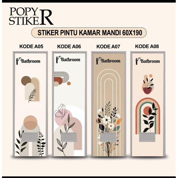 Ada Stok Stiker Pintu WC/ Stiker Pintu kamar mandi/ Stiker pintu kamar