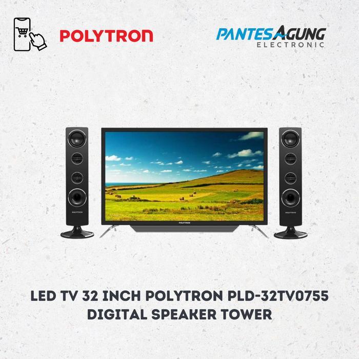 LED TV 32 INCH POLYTRON PLD-32TV0755 DIGITAL SPEAKER TOWER