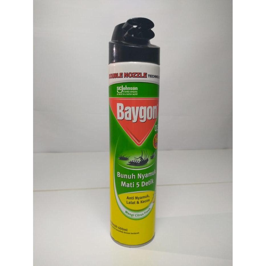 ` Baygon Citrus Fresh Double Nozzle 600 ml