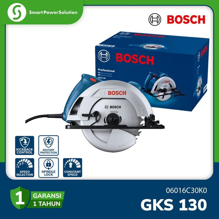 BOSCH GKS 130 MESIN GERGAJI CIRCULAR SAW MESIN POTONG KAYU BUNDAR MESIN GERGAJI SIRKEL 7INCH -