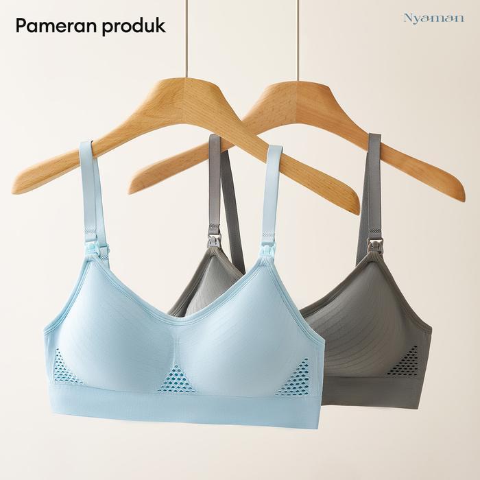 SALE ANGEL MOMMY Bra Menyusui Desain Ventilasi Bukaan Depan Bentuk Cangkir push-up Kain Katun 938