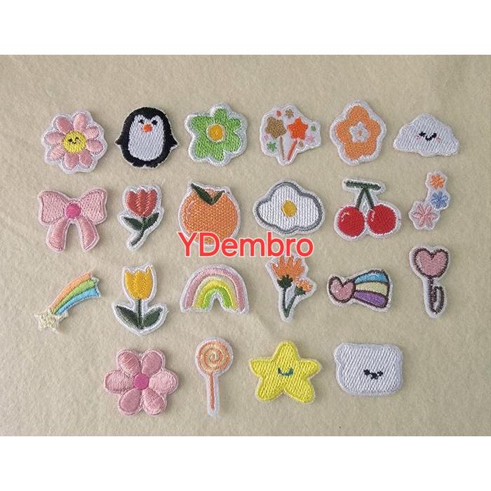 Patch Bordir Lucu Unik Kecil 3cm Menyesuaikan Gambar