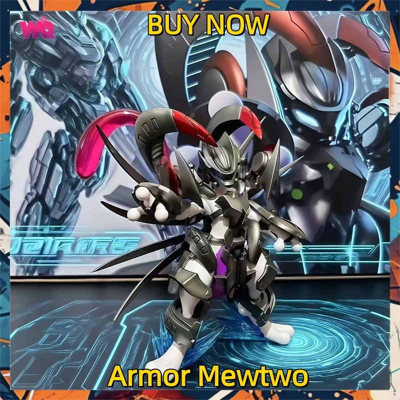 New Mewtwo Anime Figures Armor Mewtwo Figurine PVC Statue Collection Model Room Decoration Custom
