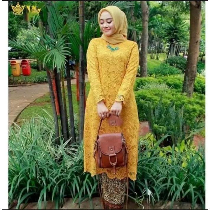 sar setelan kebaya tunik brokat modern atasan tunik kebaya brokat kekinian premium kebaya tunik