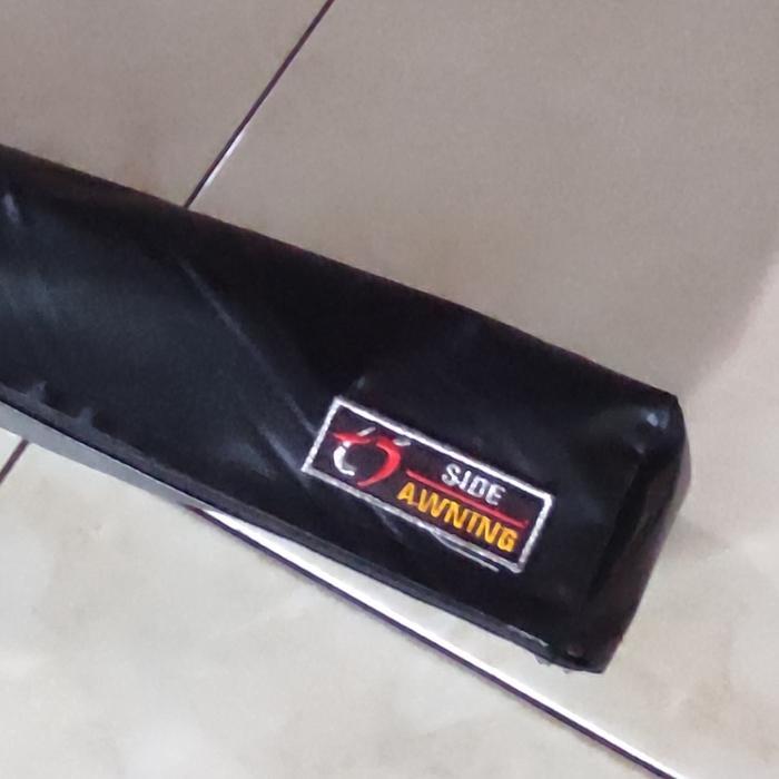 cover side awning mobil hitam tenda samping