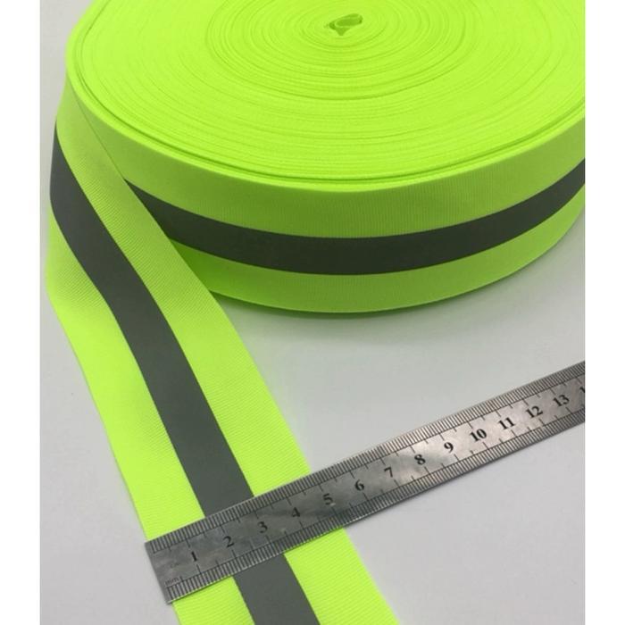 50m Pita Reflektor 5cm Reflective Kain Reflektor Baju Safety Tali Pita Reflektif Grade A