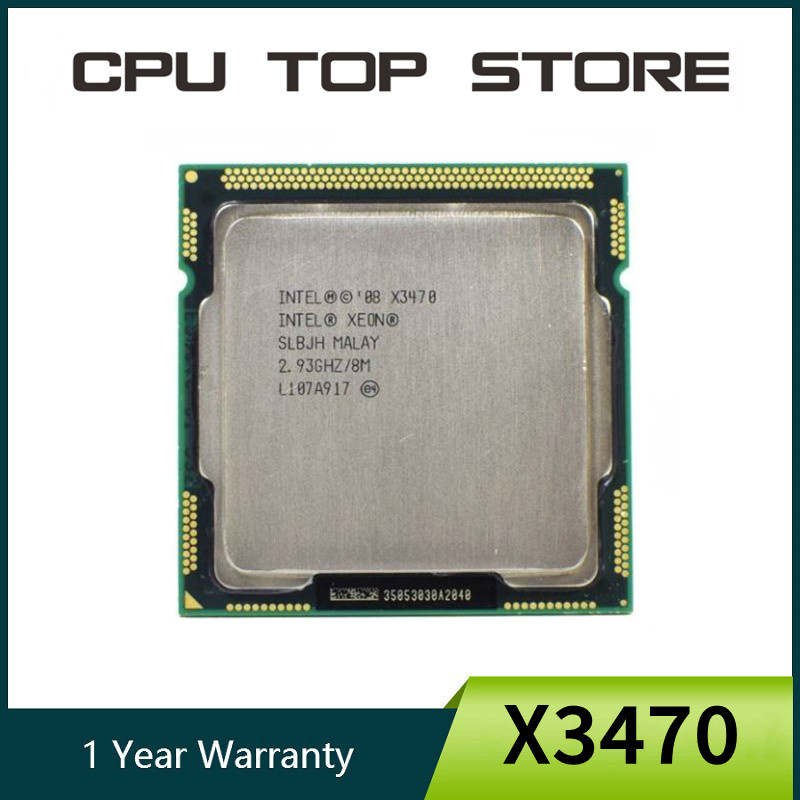Intel Xeon X3470 Processor Quad-Core Eight-Thread 95W 8M Cache 2.93GHz SLBJH LGA 1156 CPU