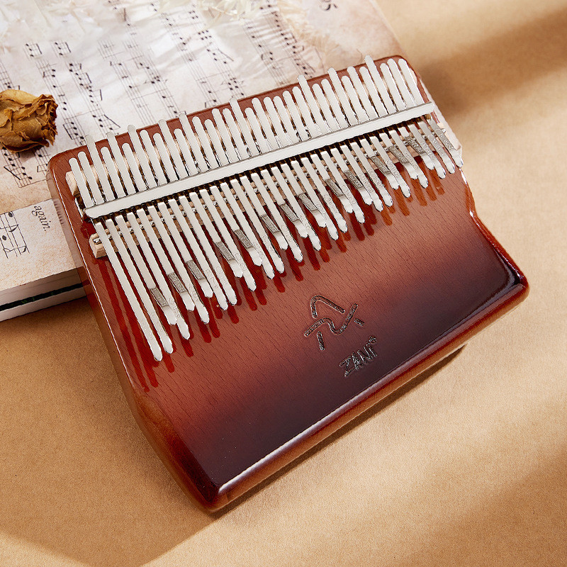 Kalimba 34 Keys Thumb Piano Veneer Beech Wood 34 Key Kalimba Finger Piano Musical Instrument with