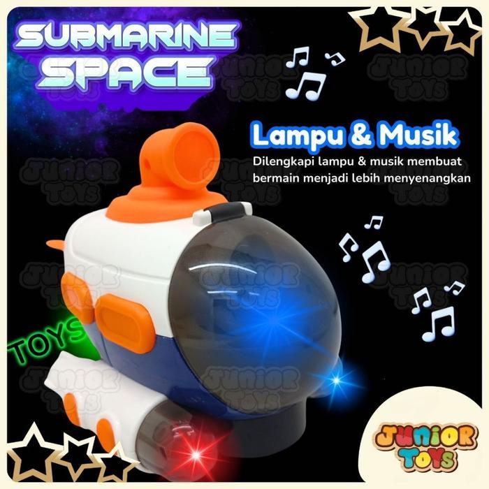 Mainan Astronot Kapal Explorer Antariksa Bunyi Musik Lampu Space Marine Boat Toys