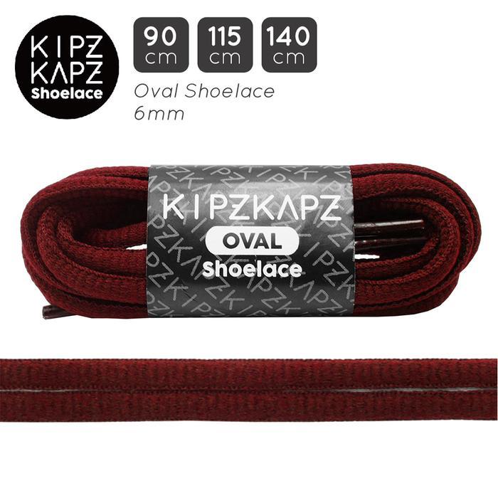 KIPZKAPZ OSP9 RED MAROON - 90CM 115CM 140CM - TALI SEPATU OVAL / OVAL SHOELACE 6MM