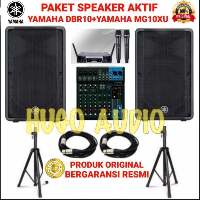 PAKET SOUND SYSTEM YAMAHA DBR10 DBR 10 + YAMAHA MG10XU ORIGINAL ( 1 )