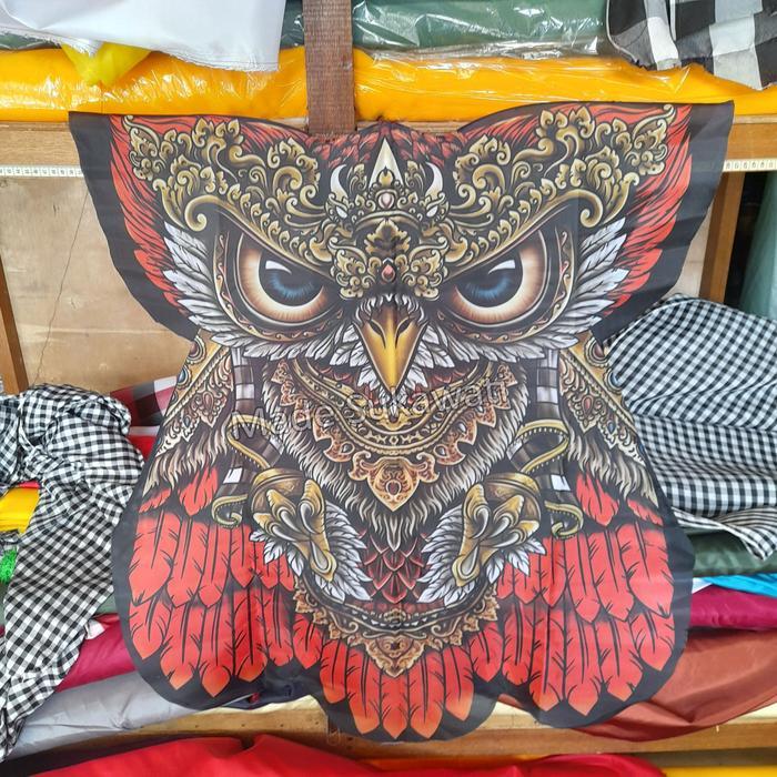 Terlaris Layangan Celepuk Printing Burung Hantu Knockdown Layang Bali Best Quality