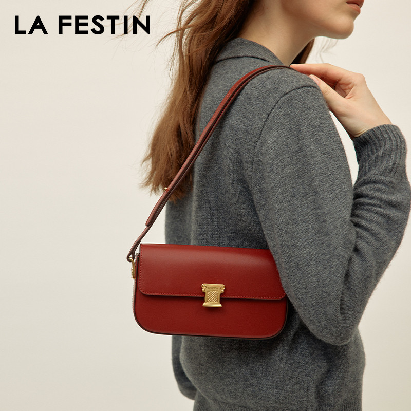 LA FESTIN Original Brand New Shoulder Crossbody Bag Handbag Women Leather Bag Small Square Bag