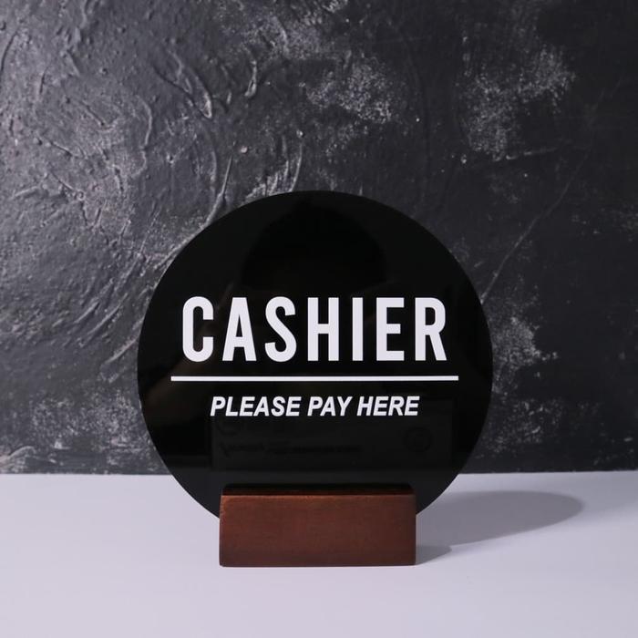 Table Sign Akrilik Sign Papan Kasir Papan Meja Cafe Cashier