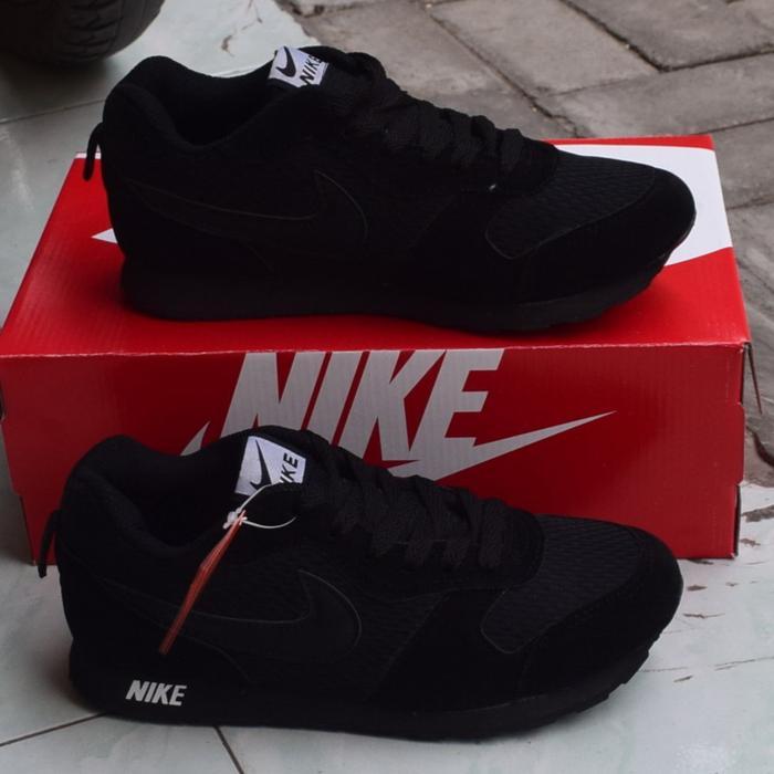 Premium Sepatu Sekolah Hitam Polos Nike Pria Wanita Original