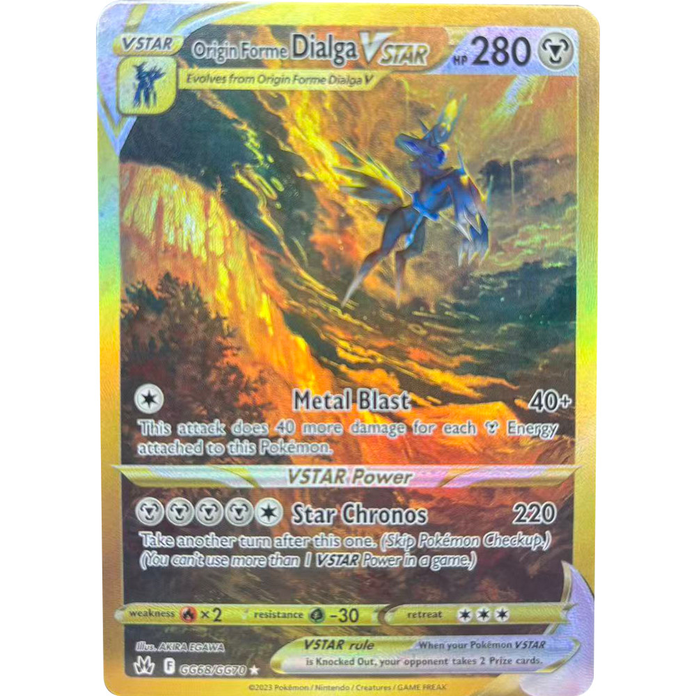 PTCG Collection Cards EN Arceus Palkia Origin Forme Dialga V StaR DIY Self Made Single Card Classic