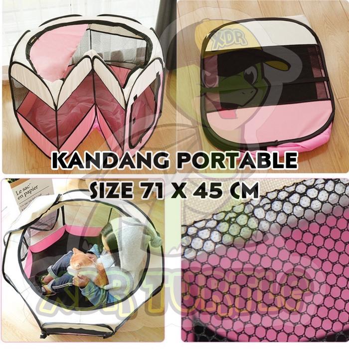 KANDANG PORTABLE LIPAT ANJING KUCING MONYET IGUANNA GUNEA PIG KELINCI