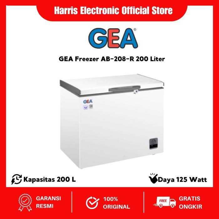 GEA Chest Freezer AB-208-R 200 Liter dengan Thermometer Digital & Lampu Interior Kapasitas 210 Liter