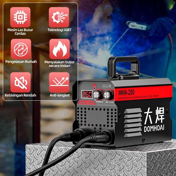 "New" DOMHOAI Mesin Las MMA-250 Inverter Las Listrik Inverter Mesin Las IGBT Tampilan Digital