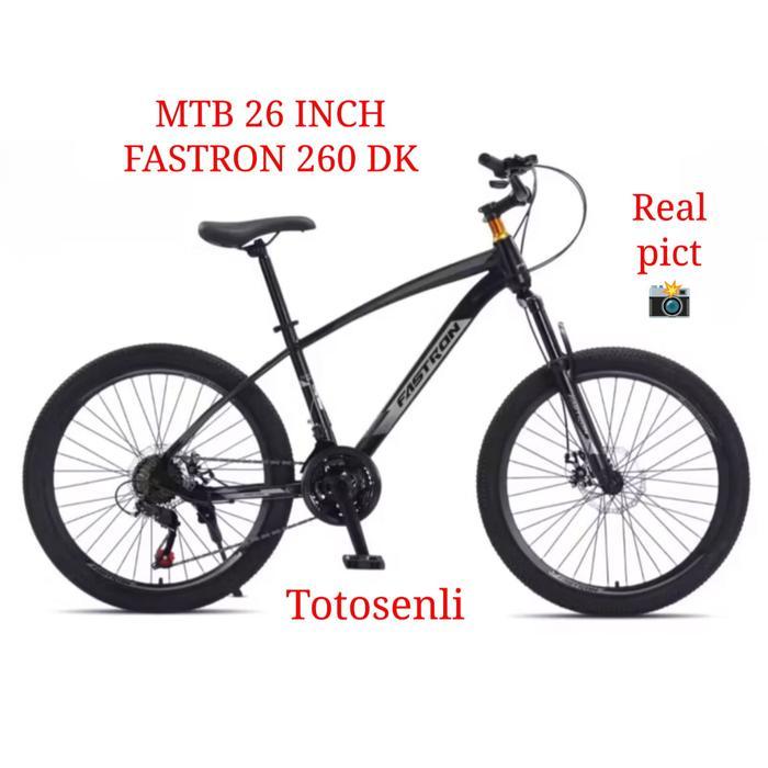 sepeda gunung mtb 26 inch fastron 260 dk sepeda gunung mtb 26 inch fastron 260 dk - black grey