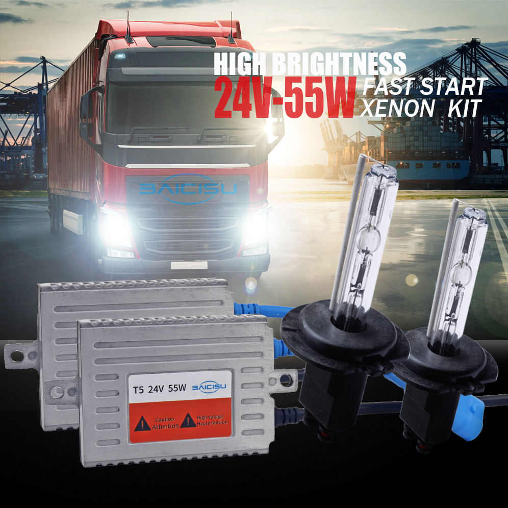 24V Truck Headlight hid xenon kit 55W H4 bixenon H7 H11 4300K 5000K 6000K H1 8000K Super Bright 24V